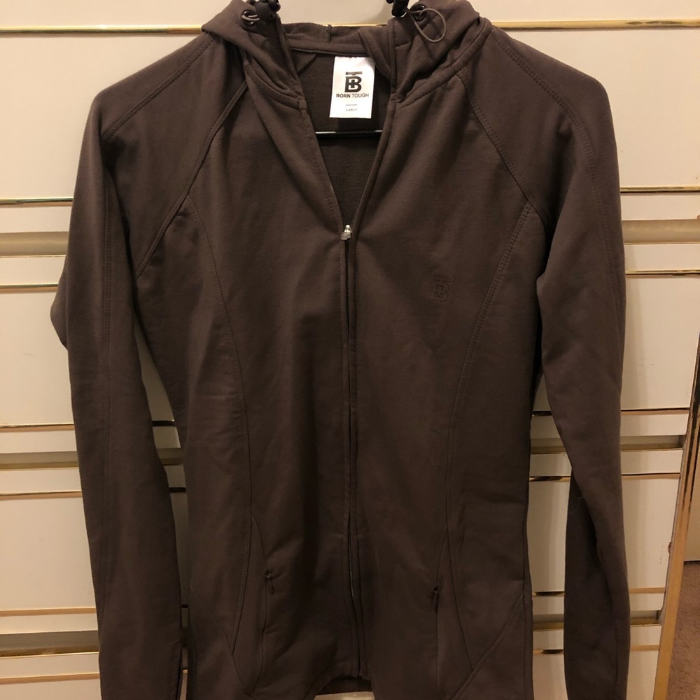 Born Tough - Brown Active Zipup Jacket Large